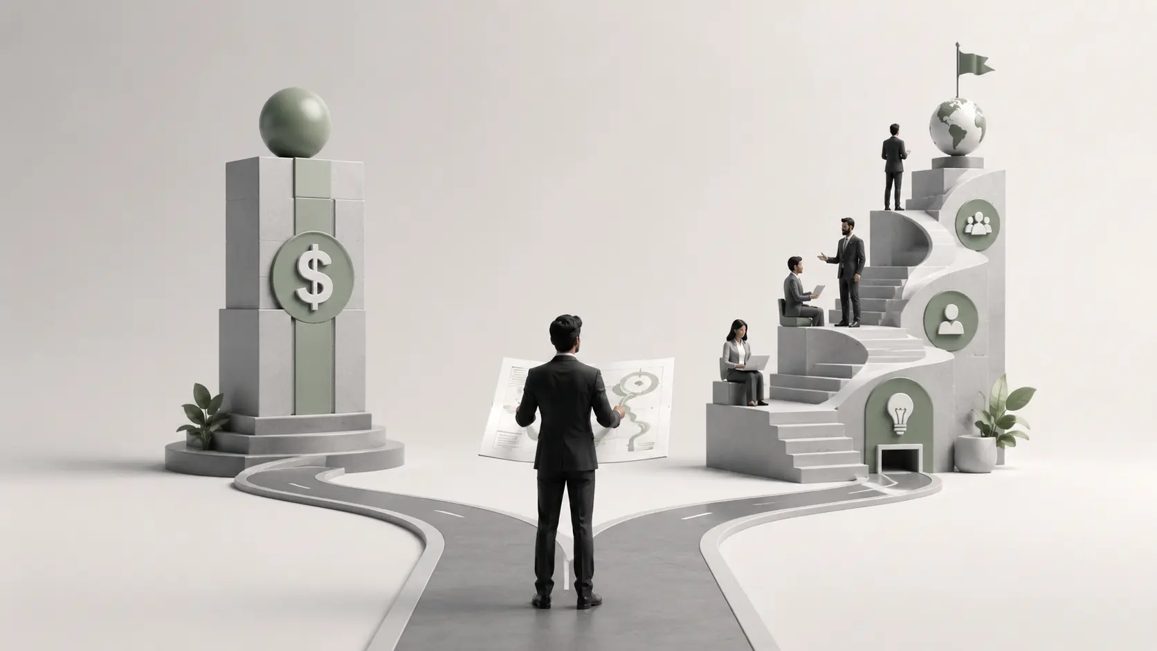 Editorial illustration for Higher Salary or Better Growth: Which Job Offer Should You Choose?.